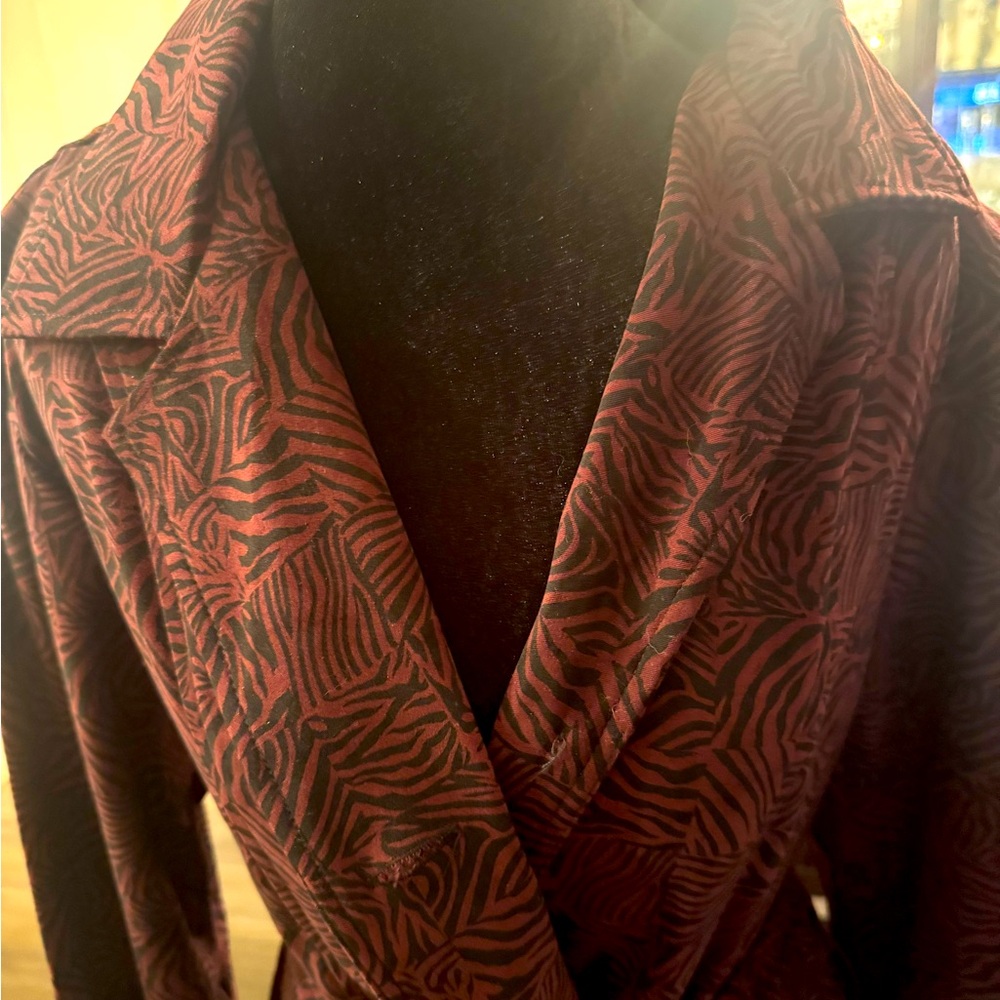 Red and Black Zebra Print Blazer